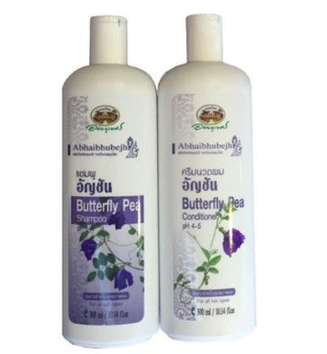 1 set Abhaibhubejhr Herb Hair Butterfly Pea Shampoo 300 ml. and Conditioner 300 ml.
