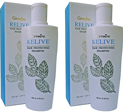GIFFARINE RELIVE HAIR PROTECTING SHAMPOO Giffarine of Marine Life, Pro-Tech Hair Shampoo hair loss cure dandruff, itching to 200 Ml. pack 2