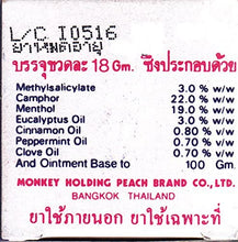 White Monkey Holding Peach Medicated Balm 18 grams