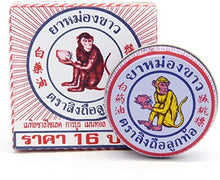 12 Pcs x 8g., White Monkey Holding Peach Medicated Balm